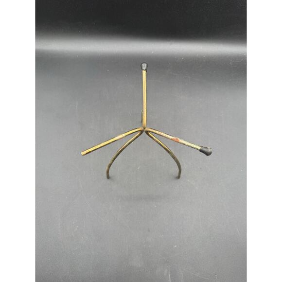 Vintage Wrought Iron Tripod Plant Stand Plant Holder w/ Hairpin Legs - Picture 5 of 8